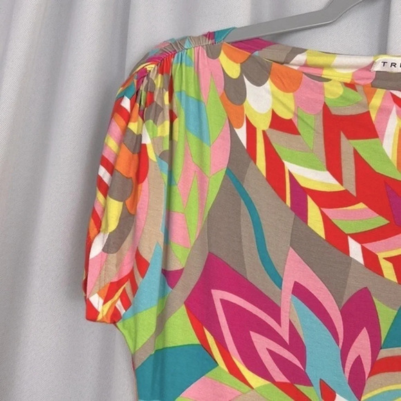 Trina Turk Arena Jersey Dress Neon Colors Size Small - Picture 5 of 7